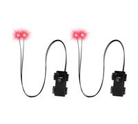 2 piezas de luces LED de Halloween con ojos que funcionan con pilas, resistentes a la intemperie, decoraciones en 2 colores brillantes que funcionan con pilas LED para fiestas