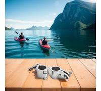 2 piezas de mandíbula deslizante de acero inoxidable 316 para fijación de marco superior Bimini a rieles marinos y puntos de montaje en cubierta (25 mm)