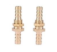 2 Piezas de Manguera Barb Bulkhead Bulkhead Pipe Fitting Acoplador Conector Adaptador Para Conexión de Tubería(10mm)