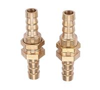 2 Piezas de Manguera Barb Bulkhead Bulkhead Pipe Fitting Acoplador Conector de Acoplador Para Conexión de Tubería(8mm)