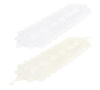 2 Piezas De Mantel De Encaje Hueco, Decoración De Mesa Y Hogar, Accesorios De Muebles, Tapete De Café (Blanco)