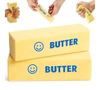 2 piezas de mantequilla Squishy Toy, Slow Rising Butter Stick Squeeze Toy de material PU, juguete antiestrés para aliviar la ansiedad y descompresión para niños y adultos, seguro y no tóxico (J)