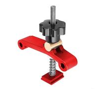 2 piezas de máquina grabado y fresado CNC, placa prensa, fijación abrazadera, platina enrutador for mesa trabajo con ranura en T Para Fijación Mecánica(Red)