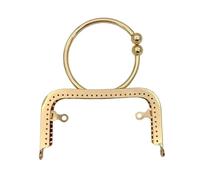 2 piezas de marco cierre bolso con beso, metal for hacer bolsos y manualidades DIY Para Hacer Tú Mismo(Gold,12cm)