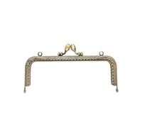 2 piezas de marco cierre bolso con beso, metal vintage for hacer bolsos y manualidades DIY Para Hacer Tú Mismo(15cm)