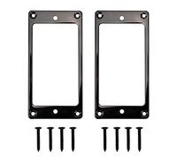 2 piezas de marco de metal Humbucker para anillo de pastilla Yootones compatible con guitarras eléctricas de montaje de guitarra LP, SG, color negro