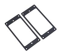 2 piezas de marco de puente, tapa metálica de Humbucker Pickup, pieza de repuesto para guitarra (negro)