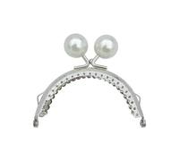 2 piezas de marco metal for bolso, color caramelo, con cierre beso, hebilla for, manualidades DIY Para Hacer Tú Mismo(Peal)