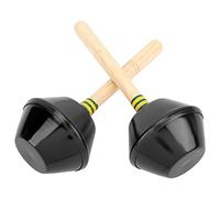 2 Piezas de Martillo de , Instrumento de percusión; Juguete Musical para Preescolar Orff con Carcasa de Aluminio y Mango de Haya; sonajero de Sonido Fuerte para el Desarrollo (Negra)