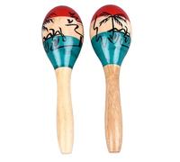 2 piezas de martillo de Maraca Shaker Sonajero, instrumento de percusión juguete musical para niños, agitador de ritmo de mano de madera con mango cómodo, fabricante de sonido