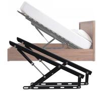2 piezas de mecanismo hidráulico de elevación de cama resistente, kit de puntal de gas para sofá y camas de almacenamiento, sistema de elevación neumático, negro, solución de elevación hacia arriba de