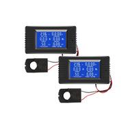 2 Piezas de Medidor de Panel de Potencia de Corriente de Voltaje de CA, Pantalla Digital LCD, Amperímetro, Multímetro con Transformador de Corriente