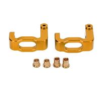 2 piezas de metal de aleación de aluminio delantero C Hub Carrier Caster Block piezas de actualización para LC Racing PTG2 1/10 RC coche duradero ligero reemplazo directo (Gold)