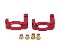 2 piezas de metal de aleación de aluminio delantero C Hub Carrier Caster Block piezas de actualización para LC Racing PTG2 1/10 RC coche duradero ligero reemplazo directo (Red)
