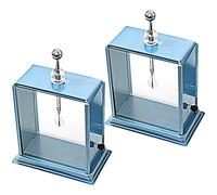 2 piezas de metal y lámina de vidrio electroscopio de física equipo de laboratorio para demostraciones de carga estática en escuelas electroscopio de metal