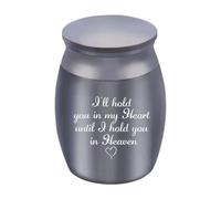 2 piezas de mini crematorios de acero inoxidable conmemorativos caja de cenizas funerarias para mascotas pequeños ataúdes de animales pequeños recuerdos (gris)