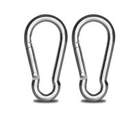 2 piezas de mosquetones acero inoxidable M10 ganchos resorte 4 pulgadas resistentes 304 resistente a la corrosión capacidad 650 lb cerradura puerta suave para camping pesca hamaca senderismo viaje lla