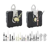 2 piezas de movimiento de pared miniatura para relojes, mecanismo reloj de pared, mecanismo reloj pared pilas, piezas de repuesto con 6 manecillas para bricolaje, reparación, reemplazo de piezas