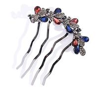 2 piezas de palillos for el pelo, peines for moños, horquillas antideslizantes vintage, accesorios for el cabello, pinzas decorativas con diamantes de imitación for cabello grueso de mujer, azul(Color