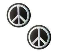 2 piezas de parche con logotipo de signo de paz del mundo, apliques bordados antiguerra amor paz coser en insignia símbolo emblema para mochilas, jeans, chaquetas, uniforme chaleco, arnés para perro