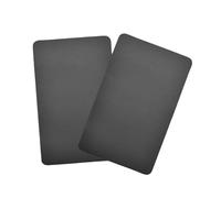 2 Piezas de Parche de Reparación de Botes Inflables de Plástico de 7,8 x 4,7 Pulgadas, Parche de Revestimiento de Piscina Cortado a Medida, Kit de Reparación de Parches de Piscina Cuadrados (Negro)