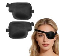 2 piezas de parches oculares individuales tridimensionales, máscara ocular elástica ajustable para adultos Izquierdo * 1 Derecho * 1