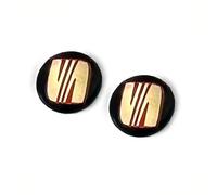 2 piezas de pegatinas de 8 mm de diámetro para SEAT - Auto. Para llave, mando a distancia, etc. Adhesivo con emblema (2 piezas, 8 mm, negro - rojo, SEAT, epoxi)