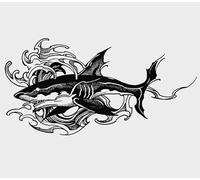 2 Piezas De Pegatinas De Tatuaje De Hierbas Oscuras Megalodon Impermeables De Larga Duración Simulación Semipermanente Personalizada