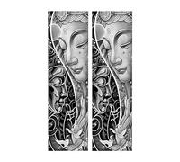 2 Piezas De Pegatinas De Tatuaje De Muñeca Con Estatua De Buda A Base De Hierbas, Impermeables, A Prueba De Sudor, No Reflectantes, De Alta Gama, Con Patrón Pequeño, Duraderas