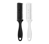 2 Piezas De Peine Para Cortar El Cabello De Doble Cara, Maquinilla De Afeitar De Barbero, Recortadora Para Adelgazar El Cabello, Cortadora De Cabello Con Puntas Abiertas, Cortadora De Cabello