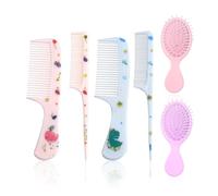 2 Piezas De Peines De Cojín De Aire, 2 Juegos De Peines Impresos, Dibujos Animados Creativos Y Lindos, Mini Pinceles, Conveniencia De Viaje, Herramientas De Peinado.