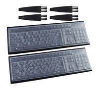 2 Piezas de película para Teclado, 4 Piezas de Cepillo de Limpieza, película Protectora para Teclado, película Universal para Teclado, Cubierta Transparente para Teclado