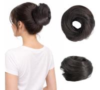 2 piezas de pelo para cabello fino, extensiones de pelo para moños, adecuadas para mujeres y niñas, banda elástica de alta elasticidad incorporada, diseño ligero que no aprieta la cabeza
