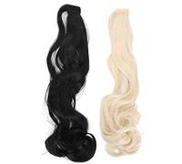 2 piezas de pelo sintético de alta temperatura 60 cm peluca de cola de caballo rizada para mujeres añade volumen y plenitud, perfecto para fiestas y bodas