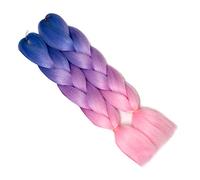 2 Piezas de Pelo Trenzado Colorido, Sintético Gigante, Mezcla de Tres Colores, Suave, Extensiones de Pelo para Pelucas de Bricolaje, Cosplay