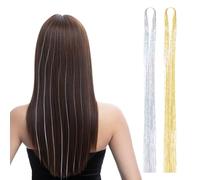 2 Piezas De Pelucas Brillantes, Elees Accesorios Para El Cabello Personalizados, Decoraciones De Peinado, Accesorios Para Accesorios Para El Cabello Para Mujeres (Oro, Plata).