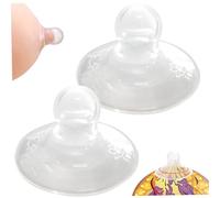 2 piezas de pezón de pezón, corrector de transparente de silicona suave, fácil de limpiar para la presión tímida plana invertida día y noche de uso nocturno para la presión