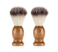 2 Piezas De Pincel De Barba De Mango De Madera, Cepillo De Cerdas Suaves, Cepillo De Limpieza Multifunción, Cepillo De Limpieza De Cortes De Cabello Para Hombres, Pincel De Afeitar Conveniente.