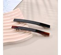 2 Piezas de Pinzas Clásicas Negras con Diseño de Francés para y Peinados Medio Recogidos, Delgadas y Elegantes con