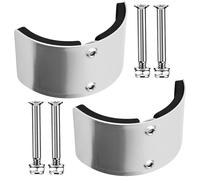 2 piezas de placa de comodidad para zancos de aleación de aluminio, accesorios para zancos, placas de piernas curvadas para piernas fijas, fácil de instalar