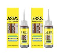 2 piezas de polvo de grafito para cerraduras, polvo lubricante de cilindro de bloqueo de 60 ml, lubricación superior para un funcionamiento suave, se ajusta a guías de ventana, cerraduras de coche