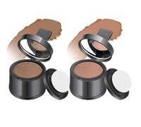 2 piezas de polvo de retoque de raíces a prueba de viento y sudor para mujeres y corrector natural de pérdida de cabello Wen a prueba de manchas para adelgazar, marrón claro marrón