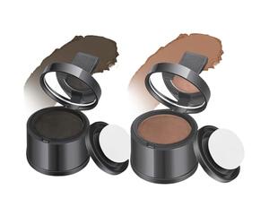 2 piezas de polvo de retoque de raíces a prueba de viento y sudor para mujeres y corrector natural de pérdida de cabello Wen a prueba de manchas para adelgazar, voluminizador de cabello negro mar