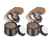 2 piezas de polvo de retoque de raíces, corrector de línea de cabello a prueba de viento y sudor para mujeres y hombres, cubierta natural para la pérdida de cabello a prueba de manchas para adel