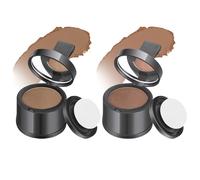 2 piezas de polvo de retoque de raíz a prueba de viento y sudor polvo de rayita para mujeres y corrector natural de pérdida de cabello Wen para adelgazar, café luz