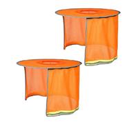 2 piezas de protección solar para casco, visera de malla de borde completo con tira reflectante para cascos de protección en obras al aire libre, accesorios de casco de seguridad de alta visibilidad
