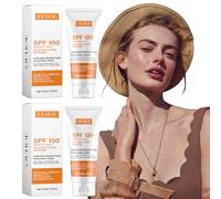 2 piezas de protector solar Lsf 100 crema de protección solar Lsf 100 bloqueador solar 100 loción de protección solar hidratante para cara y cuerpo con protección UV UV no grasa protector solar