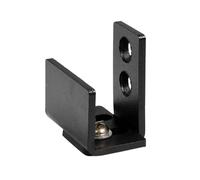 2 piezas de puerta corrediza granero acero al carbono negro, guía inferior pared for suelo, muebles for el hogar, rodillo, tope oscilación con tornillos para Puerta Inferior Corredera