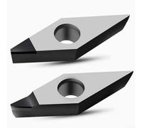2 piezas de puntas de carburo CNC, herramienta de torneado de torno cortador de cuchillas, inserto de torneado PCD CBN, herramientas de fresado indexables, para semiacabado de acero, VCMT16041103