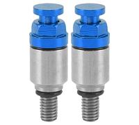2 Piezas De Purgador De Horquilla, KIMISS M5x0.8 Válvula De Alivio De Presión De Purga De Aire De Horquilla De Aleación De Aluminio Válvula De Purga De Alivio De Presión De Aire De Repuesto(Azul)